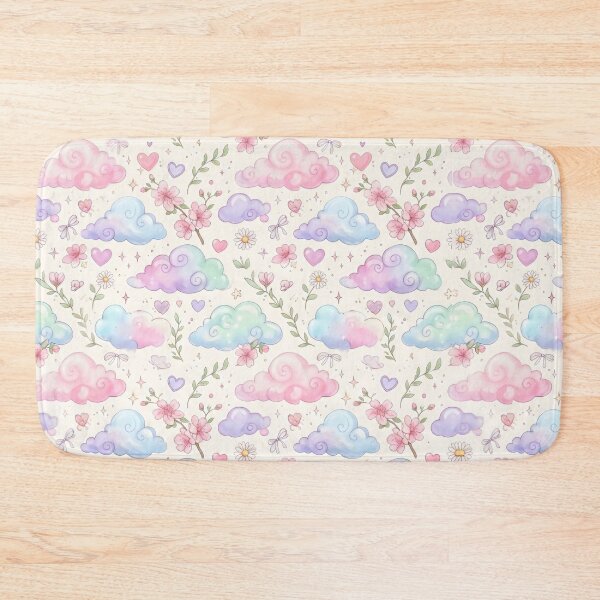 Item preview, Soft Girl Cloud Pattern Pastel Watercolor Dreamy Art designed and sold by SplashTastic.