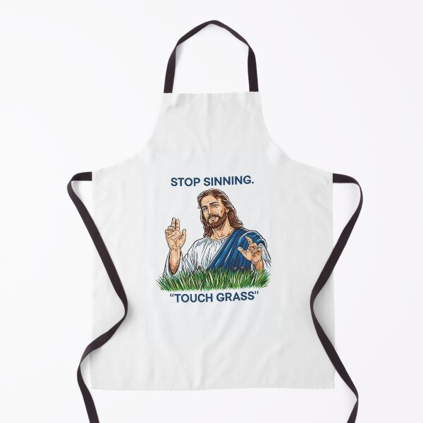 Item preview, Stop Sinning Touch Grass Jesus Blue Sky designed and sold by Piotrek0001.
