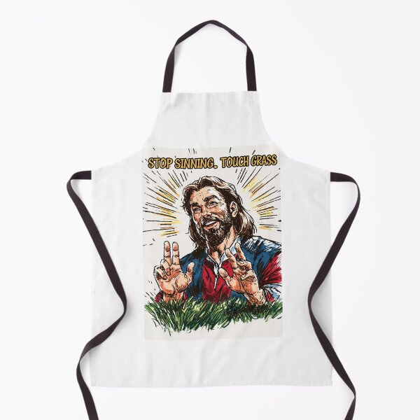 Item preview, Stop Sinning Touch Grass Jesus Vintage Poster designed and sold by Piotrek0001.