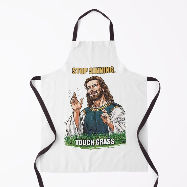Item preview, Stop Sinning Touch Grass Jesus Close Up designed and sold by Piotrek0001.