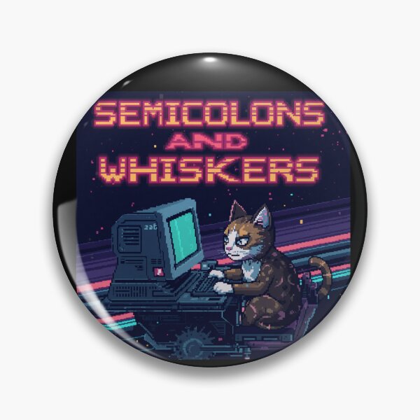 Artikelvorschau, Pixel-Art-Programmierkatze für Webentwickler entworfen und verkauft von Paws And Pixels Co.