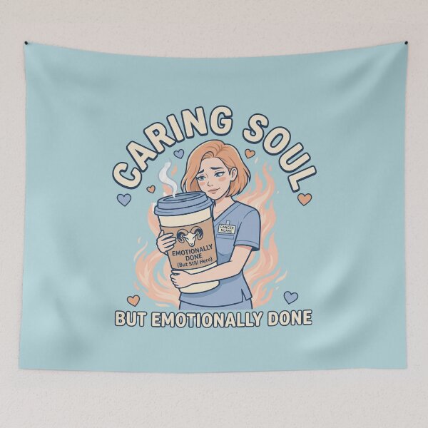 Item preview, Cancer Nurse – Caring Soul But Emotionally Done Funny Zodiac Nurse Quote Gift designed and sold by Im-Ara.