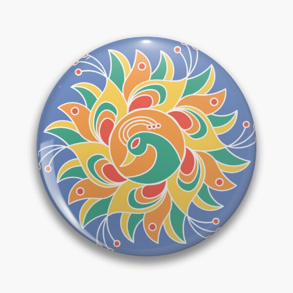 Item preview, Rangoli design Scandinavian folk art  designed and sold by Heaven1111.
