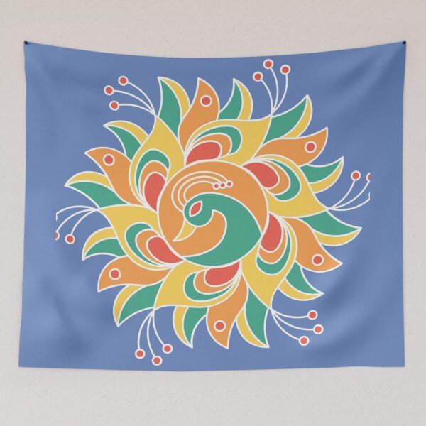 Item preview, Rangoli design Scandinavian folk art  designed and sold by Heaven1111.