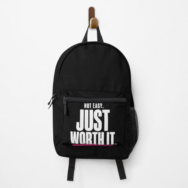 Item preview, Not Easy Just Worth It Motivation Quote designed and sold by StoryInCode.