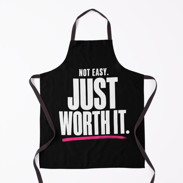 Item preview, Not Easy Just Worth It Motivation Quote designed and sold by StoryInCode.
