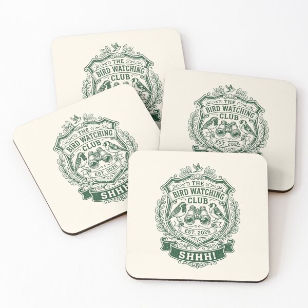 Item preview, Bird Watching Club Crest Nature Hobby Vintage Illustration designed and sold by SplashTastic.