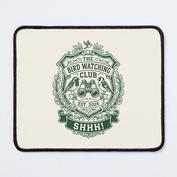 Item preview, Bird Watching Club Crest Nature Hobby Vintage Illustration designed and sold by SplashTastic.