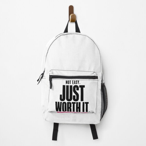 Item preview, Not Easy Just Worth It Motivation Quote designed and sold by StoryInCode.