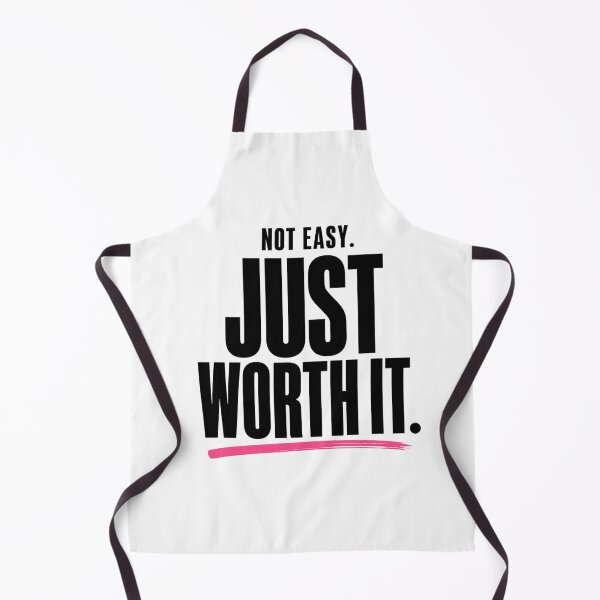 Item preview, Not Easy Just Worth It Motivation Quote designed and sold by StoryInCode.