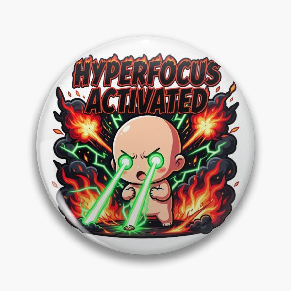 Item preview, Hyperfocus Mode Activated Sticker | Funny ADHD Neon Comic Neurodivergent designed and sold by ShowOwnCreate.