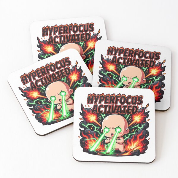 Item preview, Hyperfocus Mode Activated Sticker | Funny ADHD Neon Comic Neurodivergent designed and sold by ShowOwnCreate.