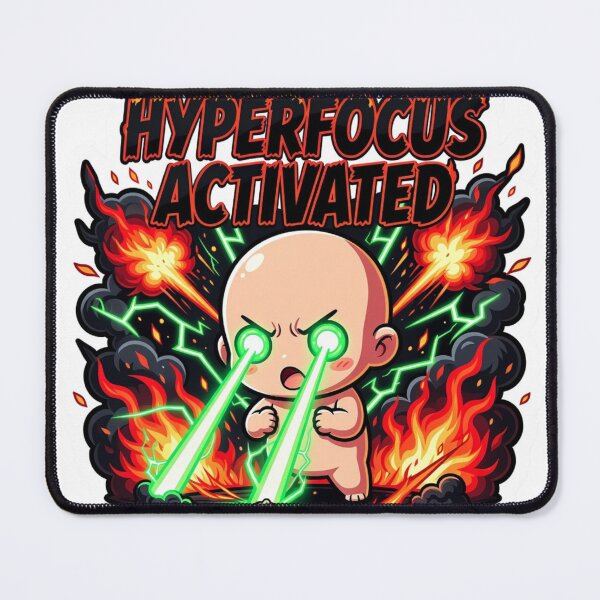 Item preview, Hyperfocus Mode Activated Sticker | Funny ADHD Neon Comic Neurodivergent designed and sold by ShowOwnCreate.