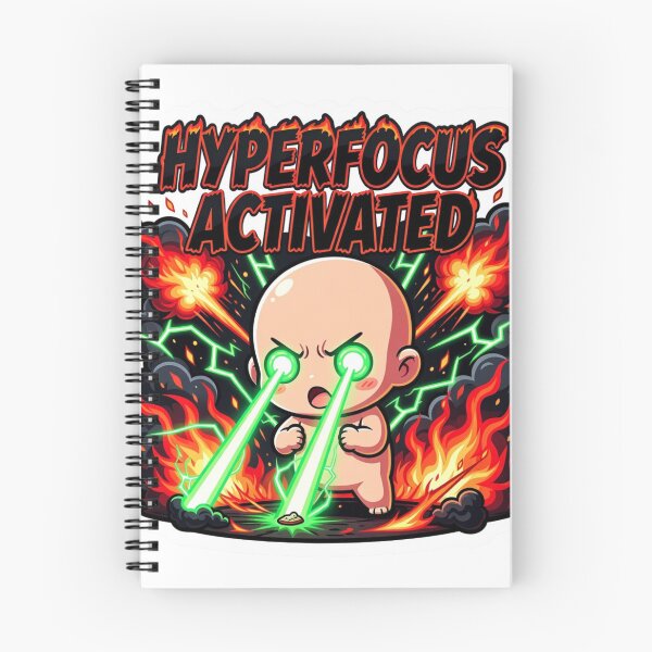 Item preview, Hyperfocus Mode Activated Sticker | Funny ADHD Neon Comic Neurodivergent designed and sold by ShowOwnCreate.