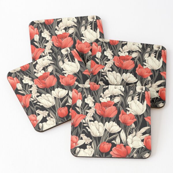 Item preview, Elegant Tulip Print  - Flower Garden Pattern   - Gifts For Grandma designed and sold by RoyalStarsPatts.