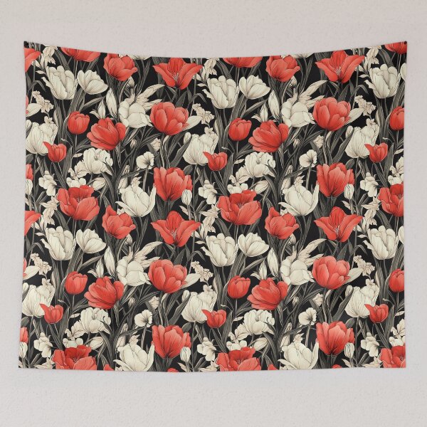 Item preview, Elegant Tulip Print  - Flower Garden Pattern   - Gifts For Grandma designed and sold by RoyalStarsPatts.