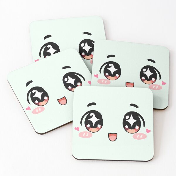 Item preview, Kawaii Sparkle Star Eyes - Happy Chibi Face Expression designed and sold by StyleNext.