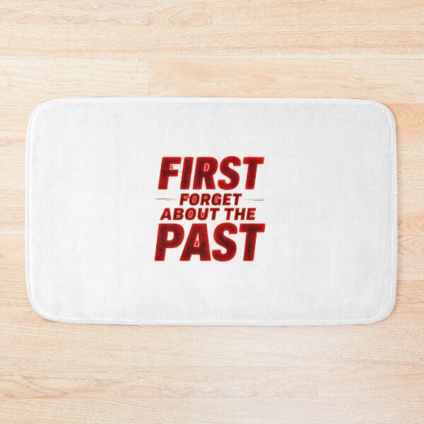 Item preview, First Forget About The Past Motivational Quote Red Glow Typography designed and sold by Lovestickerco.