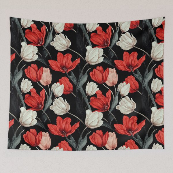 Item preview, Elegant Tulip Motif  - Flower Bouquet Pattern   - Gifts For Teenage Girls designed and sold by RoyalStarsPatts.