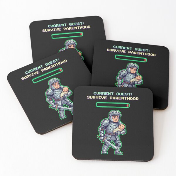 Item preview, Current Quest: Survive Parenthood — Pixel Art RPG Knight Gamer Parent Humor, New Parent Gift designed and sold by Luminari Creations.