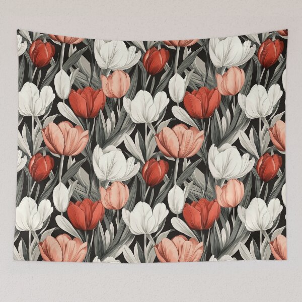 Item preview, Cute Tulip Texture  - Flower Bouquet Pattern   - Birthday Gift For Wife designed and sold by RoyalStarsPatts.