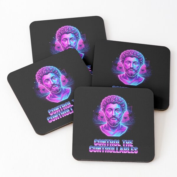 Item preview, Control the Controllables Stoic Synthwave Art Philosophy Quote designed and sold by SplashTastic.