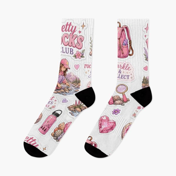 Item preview, Rockhounding Sticker Sheet – Cute Pink Crystal & Pretty Rocks Club Pack designed and sold by allidoissh!ne.
