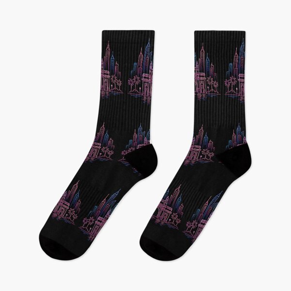 Item preview, Neon Mumbai Skyline Line Art – Gateway of India Vaporwave City Design | Retro Night Aesthetic designed and sold by Globalcitytees.