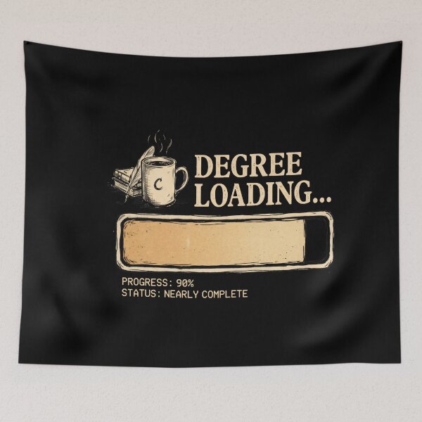 Item preview, Degree Loading Progress Bar Student Life Vintage Aesthetic designed and sold by SplashTastic.