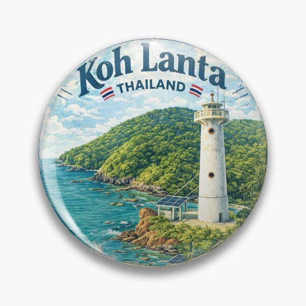Item preview, Koh Lanta Thailand Travel Retro Emblem designed and sold by vectcd.