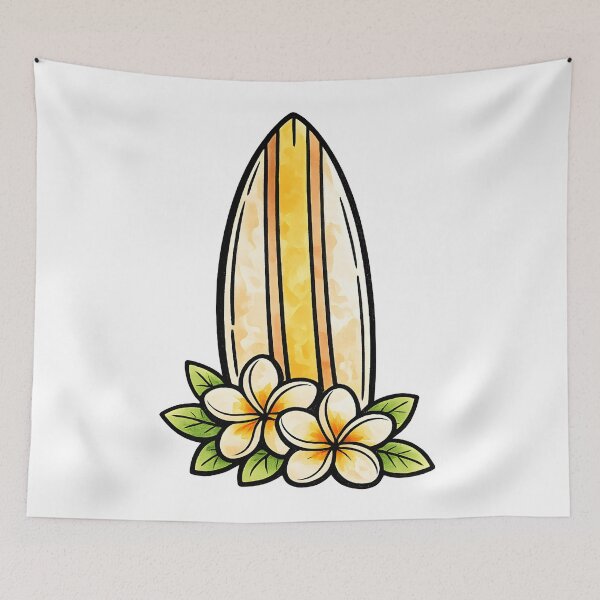 Item preview, Surfboard and Flowers designed and sold by GraphicsClub.