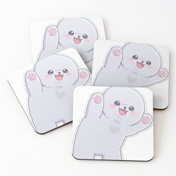 Item preview, Happy Dancing White Puppy Sticker - Cute Kawaii Dog designed and sold by rajaansariT.