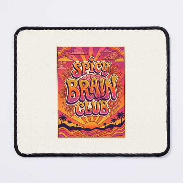 Item preview, Spicy Brain Club Retro Mental Health 70s Aesthetic designed and sold by SplashTastic.