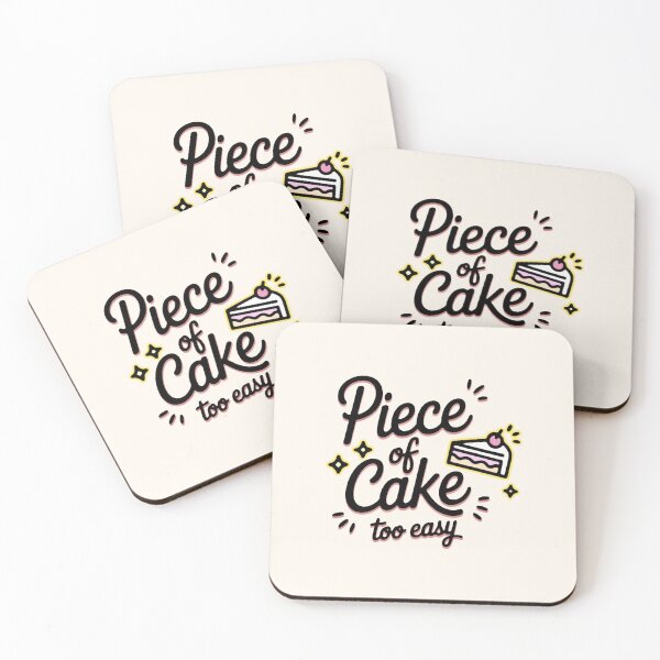 Item preview, Piece of Cake Cute Retro Typography Dessert Pun designed and sold by Meivelle.