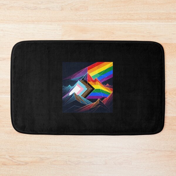 Item preview, Tech Noir Minimalist Progress Pride Mountain Range designed and sold by ryanguas.