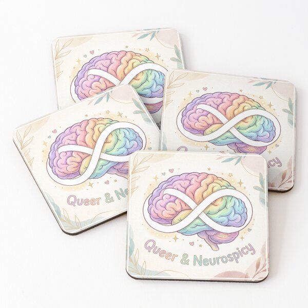 Item preview, Queer and Neurospicy Rainbow Infinity Brain Art designed and sold by ryanguas.