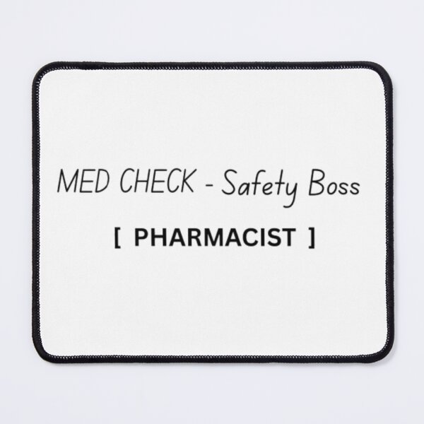 Item preview, Med Check Safety Boss Pharmacist T-Shirt | Pharmacy Humor Tee designed and sold by OffScripted.