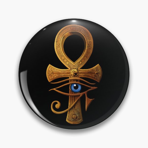 Item preview, Golden Ankh Eye of Horus Sacred Egyptian Symbol designed and sold by RamyGallery.