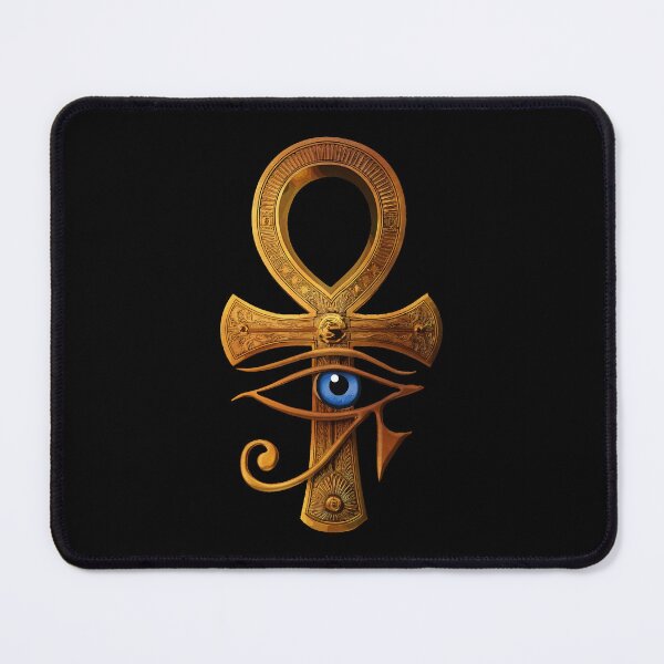 Item preview, Golden Ankh Eye of Horus Sacred Egyptian Symbol designed and sold by RamyGallery.