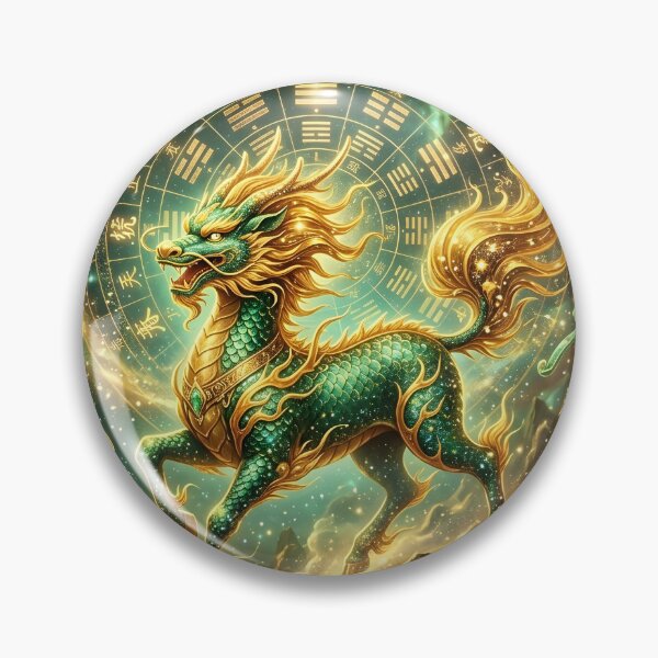 Item preview, Golden Qilin Fortune: Feng Shui Compass Mountain designed and sold by RomeeArt.