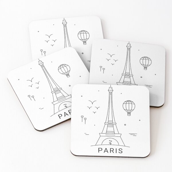 Item preview, Paris City Skyline Minimalist Line Art designed and sold by Styklo987.