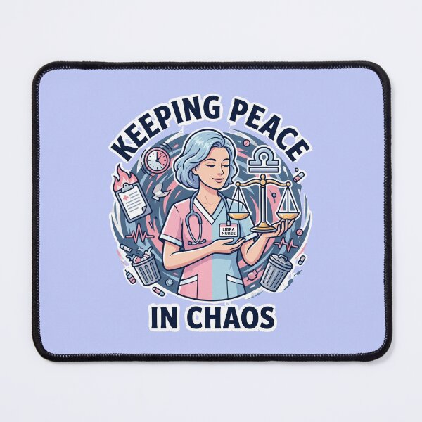Item preview, Libra Nurse – Keeping Peace While Everything Is Chaos Funny Zodiac Nurse Gift designed and sold by Im-Ara.