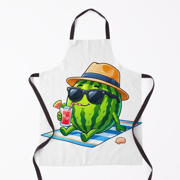 Item preview, Cool Watermelon Chilling on the Beach - Tropical Summer Vibe designed and sold by TheCuriousPawn.