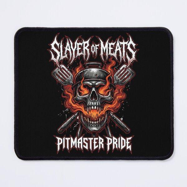 Item preview, Slayer of Meats Pitmaster Pride — Heavy Metal BBQ Skull Grill Art, Funny Dad Father's Day Gift designed and sold by Luminari Creations.