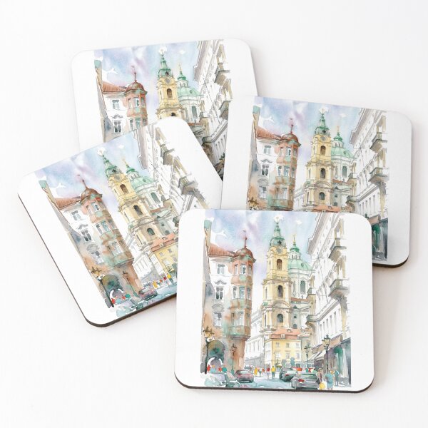 Item preview, Old Town Square with St Nicholas Church in Prague designed and sold by caracatita75.