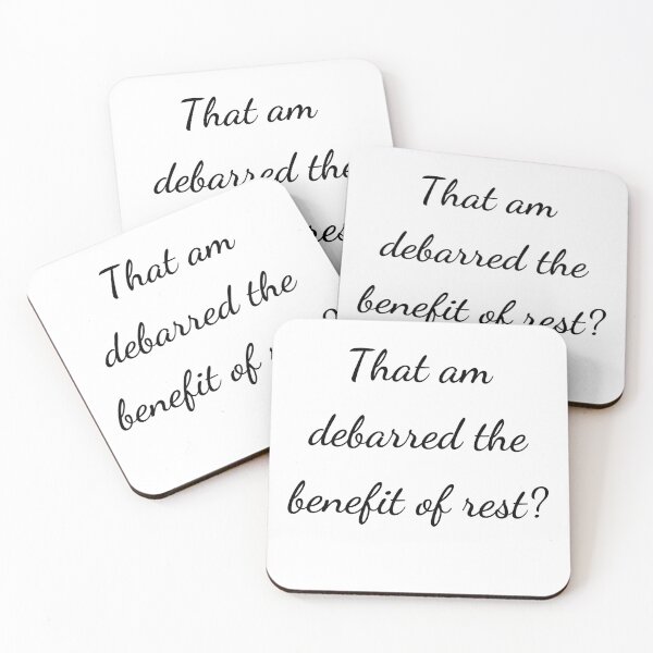 Item preview, "That am debarred the benefit of rest?" - handwriting black designed and sold by ariksworld.