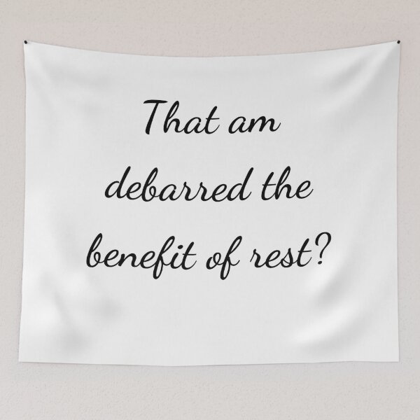 Item preview, "That am debarred the benefit of rest?" - handwriting black designed and sold by ariksworld.
