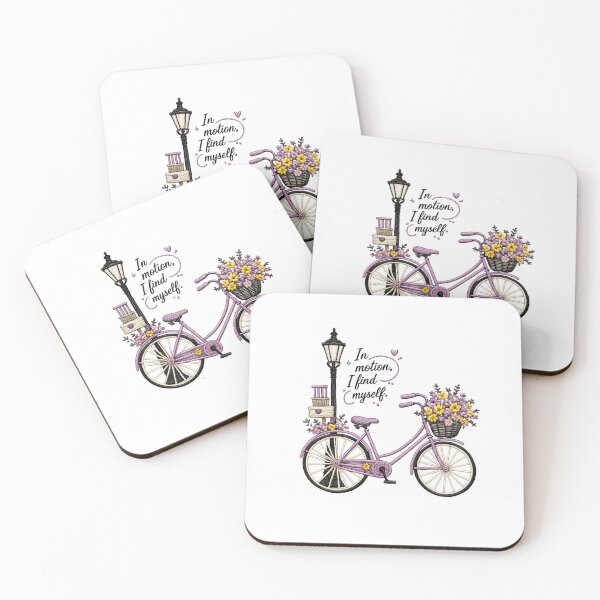 Item preview, In Motion, I Find Myself – Vintage Floral Bicycle Embroidery Style Design designed and sold by Aurelux_24.