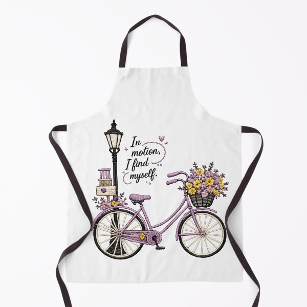 Aperçu de l'œuvre En mouvement, je me retrouve – Motif de broderie florale vintage pour vélo créée et vendue par Aurelux_24.
