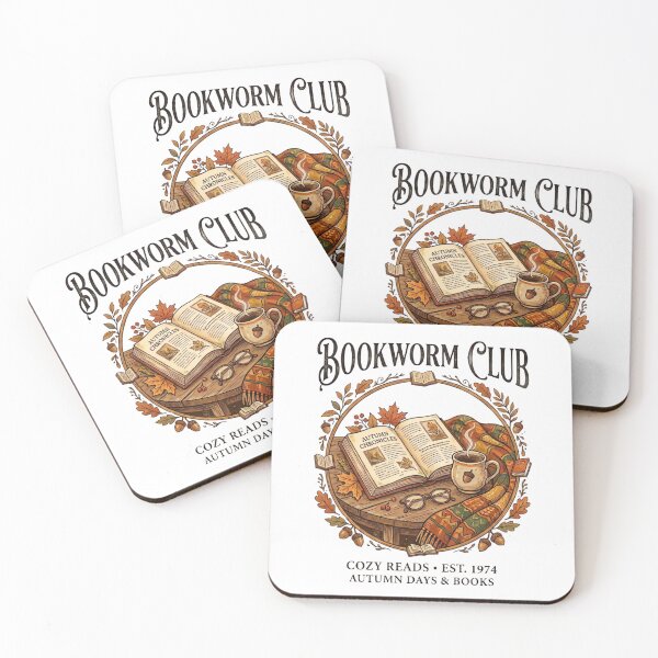 Item preview, Bookworm Club Cozy Autumn Chronicles Design Vintage Coffee & Book Aesthetic designed and sold by urbinet.